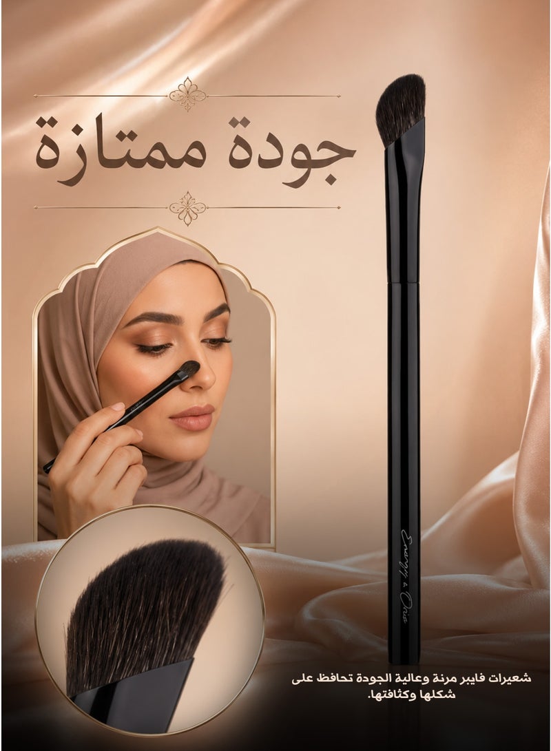 فرشاة كنتور الأنف الفردية بمقبض طويل – شعيرات فايبر ناعمة ومرنة لدمج دقيق ومثالي - Image 4