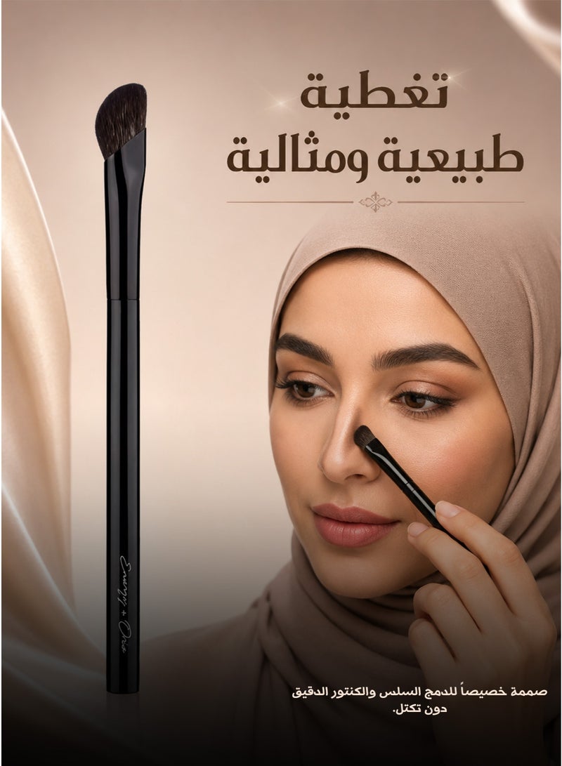 فرشاة كنتور الأنف الفردية بمقبض طويل – شعيرات فايبر ناعمة ومرنة لدمج دقيق ومثالي - Image 5