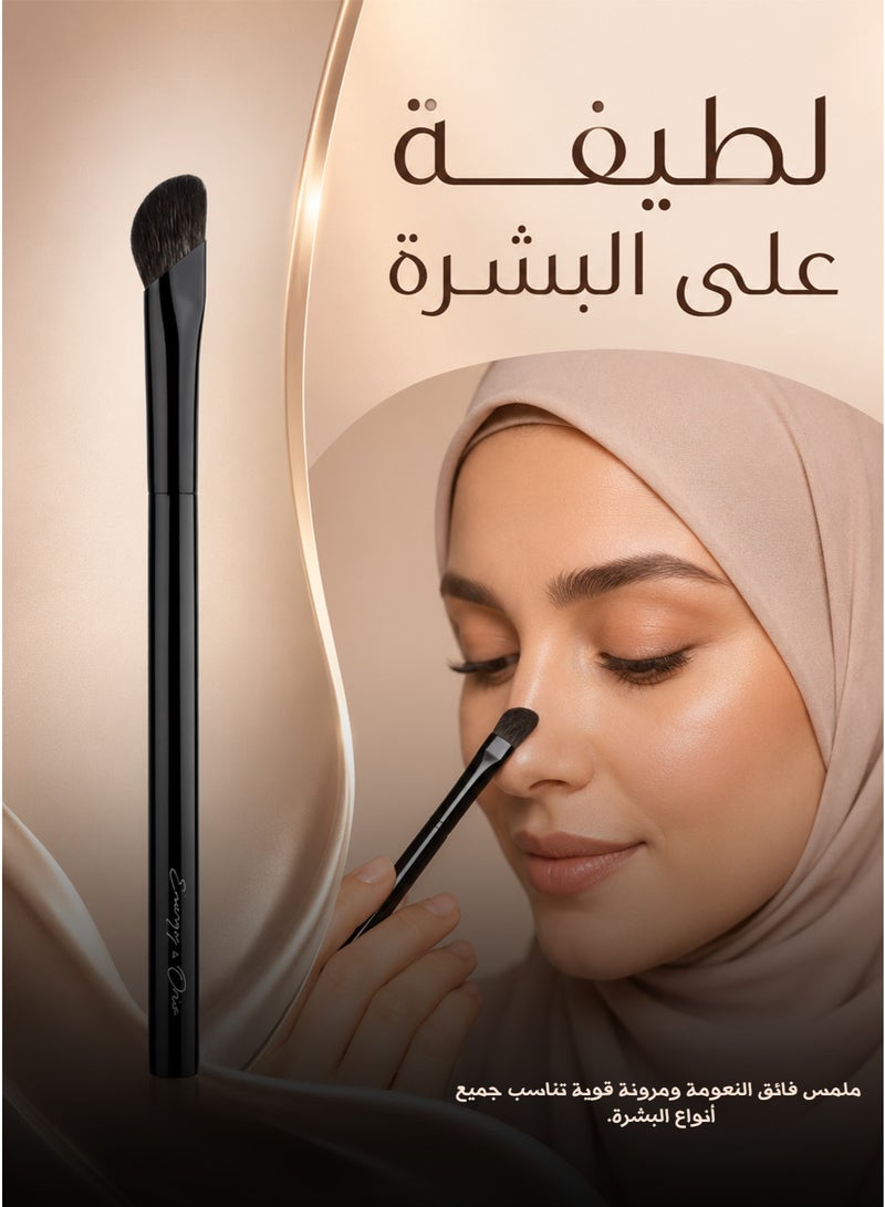 فرشاة كنتور الأنف الفردية بمقبض طويل – شعيرات فايبر ناعمة ومرنة لدمج دقيق ومثالي - Image 2