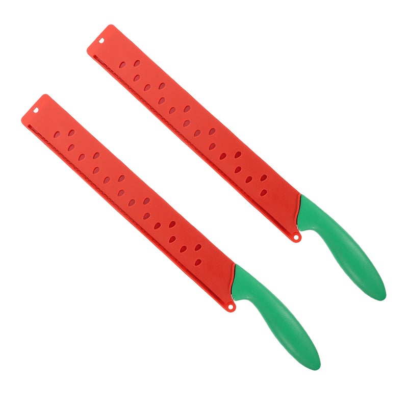2pcs Extended Watermelon Knife Watermelon Cutter Slicer Stainless Steel Extended Watermelon Knife Garnish Tools For Kitchen - Image 1