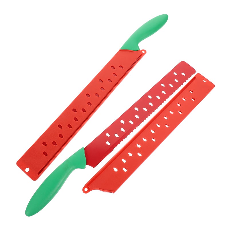 2pcs Extended Watermelon Knife Watermelon Cutter Slicer Stainless Steel Extended Watermelon Knife Garnish Tools For Kitchen - Image 2