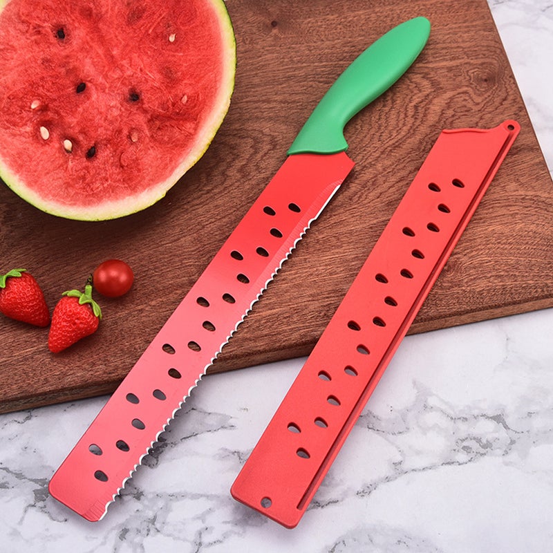2pcs Extended Watermelon Knife Watermelon Cutter Slicer Stainless Steel Extended Watermelon Knife Garnish Tools For Kitchen - Image 5