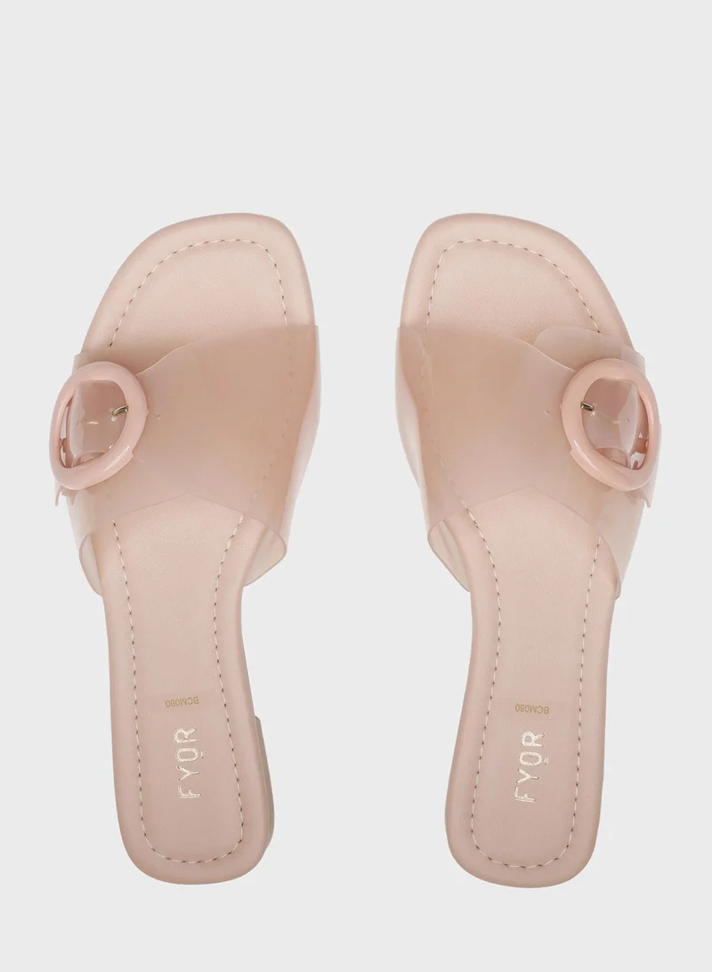 FYOR One Strap Low Heel Sandals