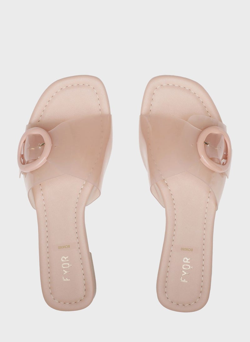 FYOR One Strap Low Heel Sandals - Image 4