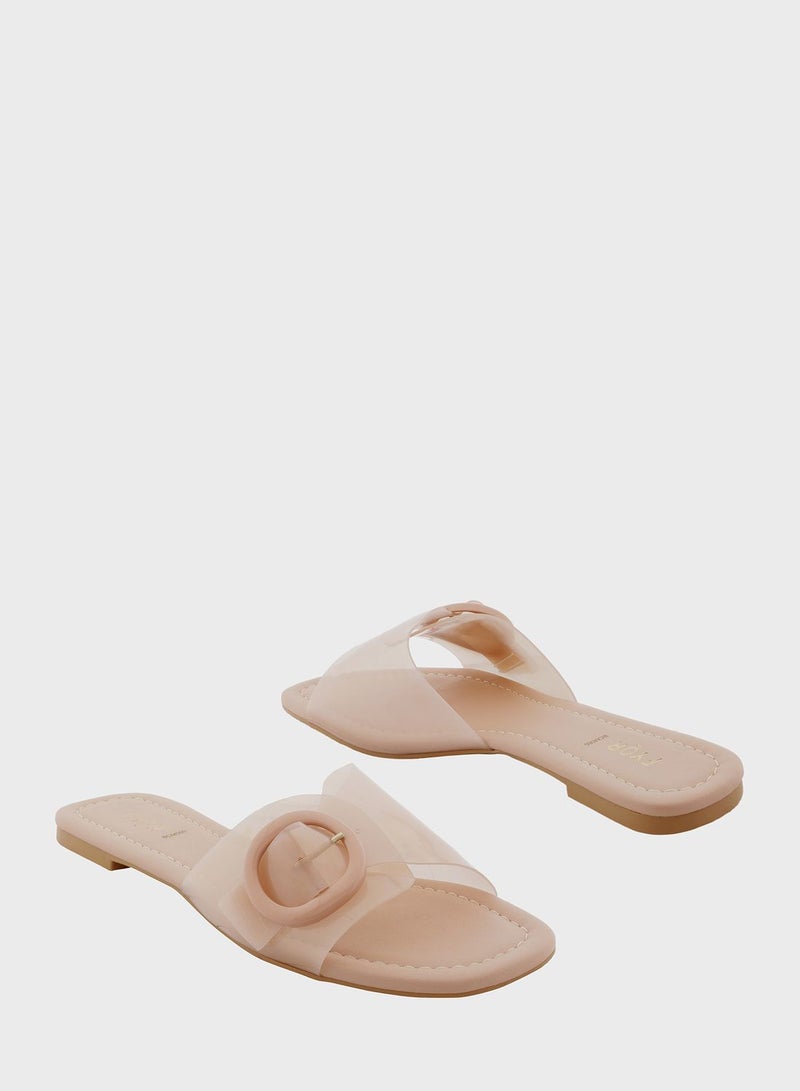 FYOR One Strap Low Heel Sandals - Image 3