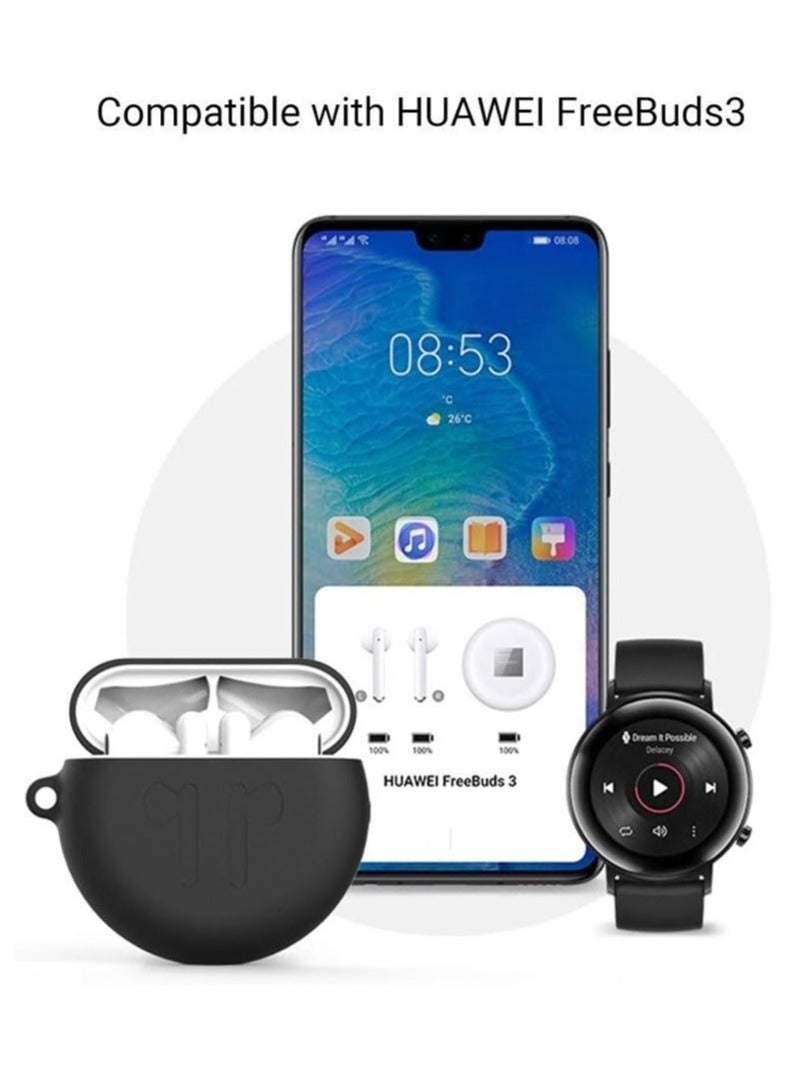 Silicone Shockproof Headset Cover For Huawei FreeBuds 3 Grey - Image 4