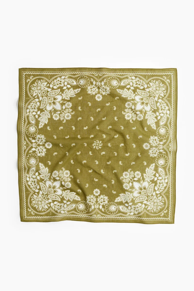 H&M Patterned cotton scarf