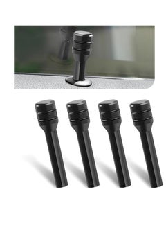 Excefore Car Door Lock Knobs, Aluminum Alloy Inner Door Lock Pull Pins, 49mm x 12mm Car Interior Modification Accessories, Car Lock Knobs Pull Pins, Universal for Most Cars, Trucks (Black)  - Image 1