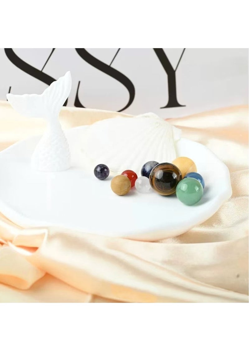 إيفرين مجموعة كريستال النظام الشمسي الفاخرة - مجموعة من 9 كواكب من الأحجار الطبيعية، لديكور سطح الطاولة بموضوع الكون المجرة، صندوق هدايا من العينات المعدنية لعشاق العلوم، نظام الشمس، هدية كريستالية للمهرجان - Image 4