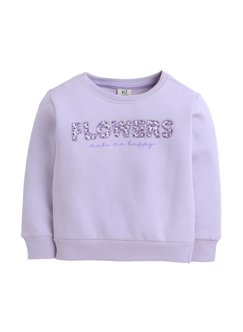 victor and jane Girls' - “Flowers Make Me Happy” Sweatshirt