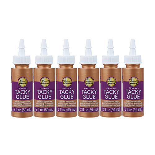 Aleene's Original 6-Pack, America's Favorite Tacky Glue, 2 FL OZ - 6 Pack, Ideal for Slime, Crafts and School Projects - Image 1
