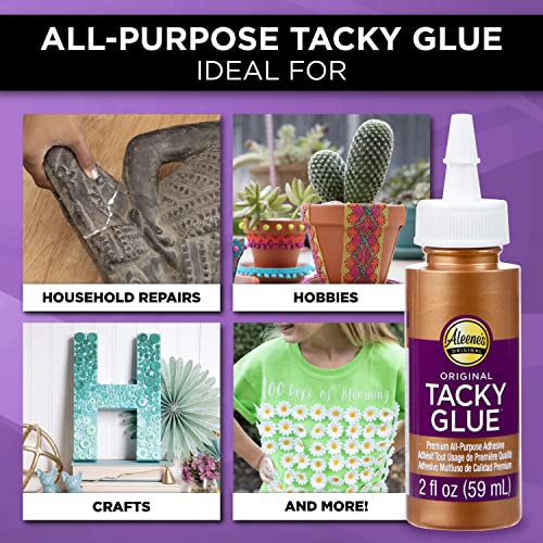 Aleene's Original 6-Pack, America's Favorite Tacky Glue, 2 FL OZ - 6 Pack, Ideal for Slime, Crafts and School Projects - Image 5