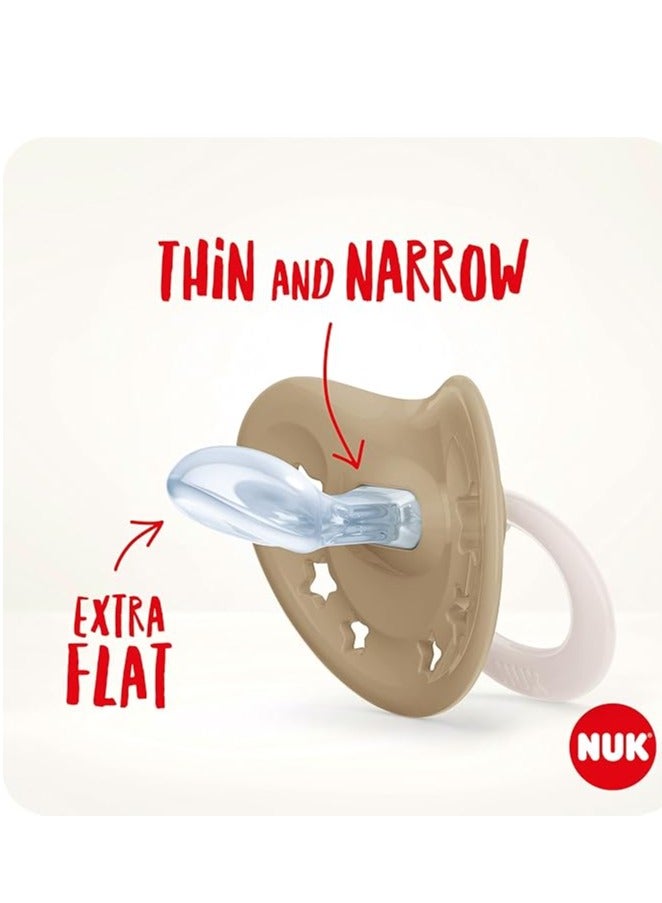 نوك لهّايات NUK | حزمتين من اللهايات | حلمة قلوب | لهّايات سيليكون خالية من مادة BPA | لهّايات مضادة للتفخم | لعبة تسنين الأطفال （توهج في الظلام） - Image 5