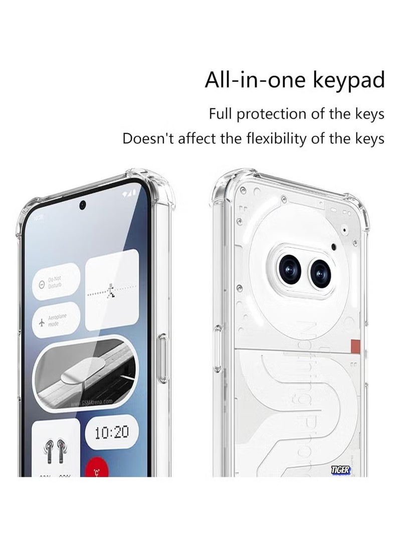 TIGER Nothing Phone 2A 5G Case and Tempered Glass Screen Protector [2 Pack] – Soft TPU Silicone Shockproof Transparent Phone Case, Crystal Clear Protection, Ultimate Safety for Your Device - Image 2