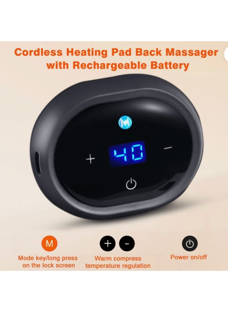 حزام تدفئة للظهر، وسادة تدفئة للخصر، تدليك بالاهتزاز لتخفيف آلام الظهر - Image 3