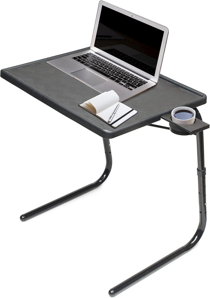 Table Mate TV Tray Table | Portable Desk Folding Dinner Tray, Couch Table Trays for Eating Snack Food, Portable Laptop Desk, Bed Trays for Eating | Adjustable TV Trays with 3 Angles and Cup Holder - Image 1