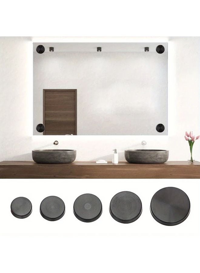 22mm Black Mirror Screws Fasteners with Decorative Caps Furniture Hardware - Image 2