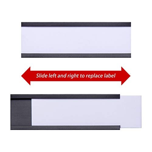 Eeoyu Magnetic Label Holders with Magnets Magnetic Data Card Holders with Clear Plastic Protectors for Metal Shelf, Whiteboard, Set of 50 (1 x 3 Inch) - Image 4