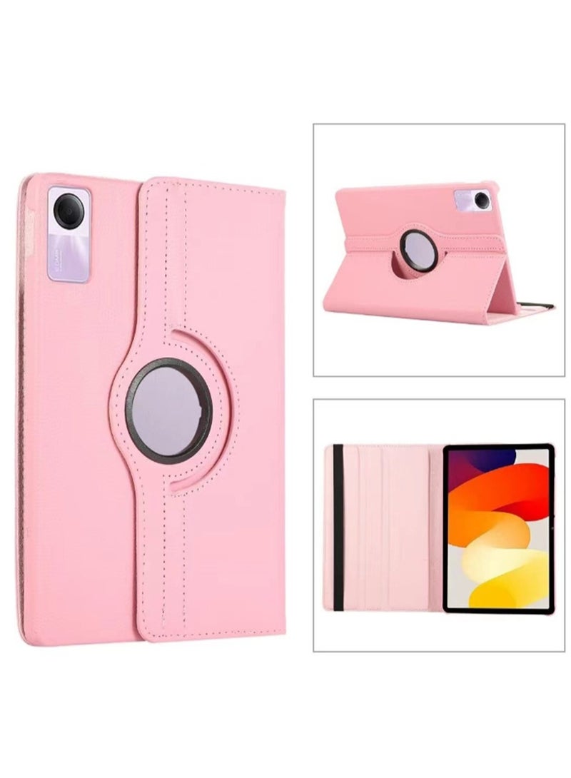 for Honor Pad V9 11.5 Inch Case Cover, Multi-Angle Stand + 360 Rotating Bracket + Shockproof Leather Slim Protective Cover，pink - Image 1