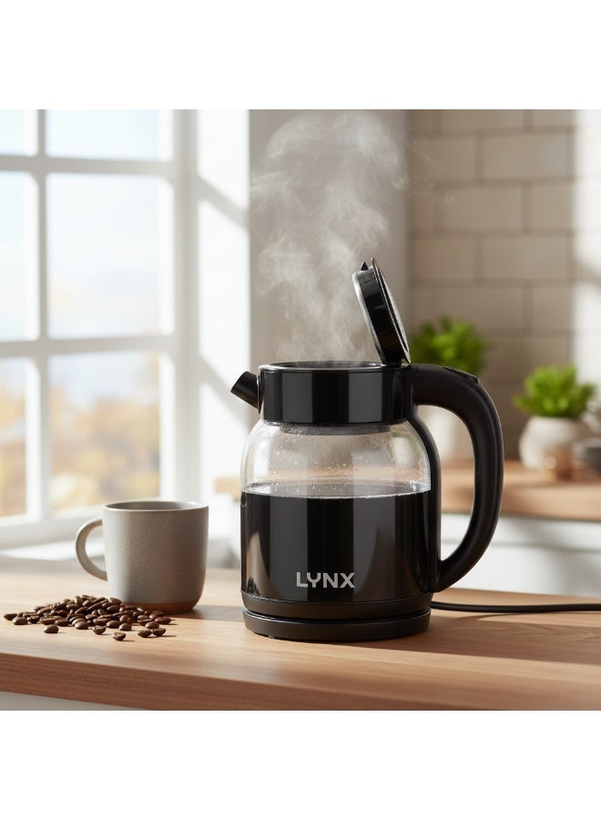 Lynx KT-2111 Electric Kettle 1.8L Stainless Steel 1500W Fast Boiling Kettle with Auto Shut Off Boil Dry Protection Concealed Heating Element Smooth Pour Rotating Base Easy Clean - Image 2