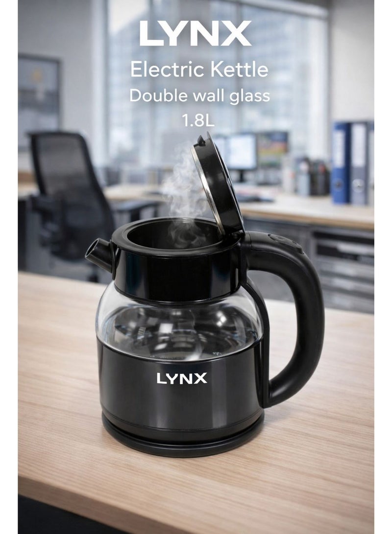 Lynx KT-2111 Electric Kettle 1.8L Stainless Steel 1500W Fast Boiling Kettle with Auto Shut Off Boil Dry Protection Concealed Heating Element Smooth Pour Rotating Base Easy Clean - Image 4