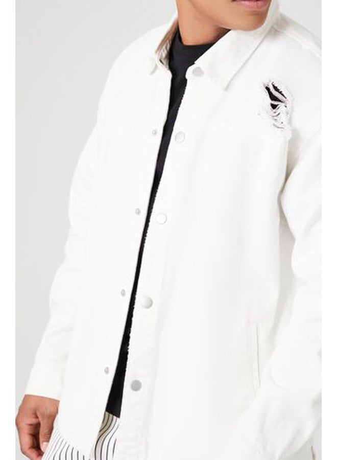 FOREVER 21 Distressed Denim Jacket - Image 2