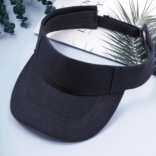 Marrywindix 1 Piece of Black Sport Wear Athletic Visor Sun Sports Visor Hat Visor Adjustable Cap for Women and Men (One Size) - Image 5