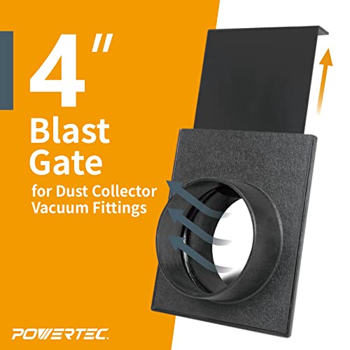 POWERTEC 70108-P6 4 Inch Blast Gate for Dust Collector, Dust Collection Fittings -6PK - Image 2