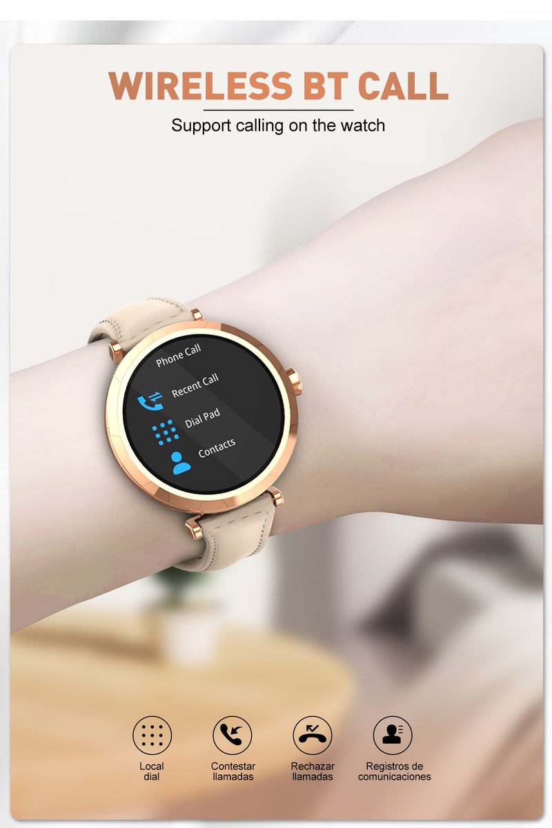 LDNIO SW02 Ladies Smart Watch with 1.19" AMOLED HD Screen (Upgraded 2025), Women’s Health Tracking, 100+ Sports Modes, 24H Sleep & Heart Rate Monitor, IP68 Waterproof, 200mAh Battery, Fitness & Activity Tracker – iOS & Android - Image 3