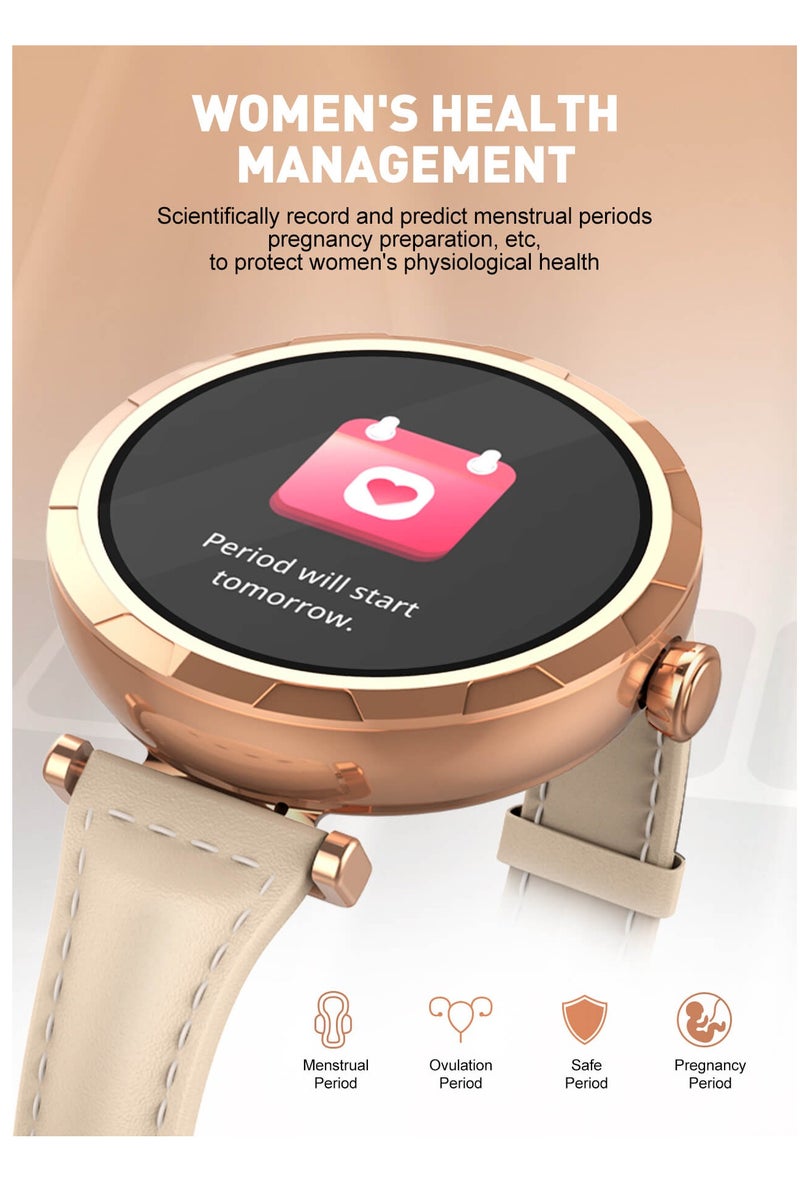 LDNIO SW02 Ladies Smart Watch with 1.19" AMOLED HD Screen (Upgraded 2025), Women’s Health Tracking, 100+ Sports Modes, 24H Sleep & Heart Rate Monitor, IP68 Waterproof, 200mAh Battery, Fitness & Activity Tracker – iOS & Android - Image 5