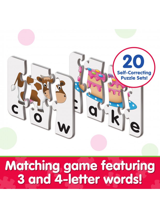 The Learning Journey: Match It! - Spelling - 20 Piece Self-Correcting Spelling Puzzle for Three and Four Letter Words with Matching Images - Learning Toys for 4 Year Olds - Award Winning Toys - Image 2