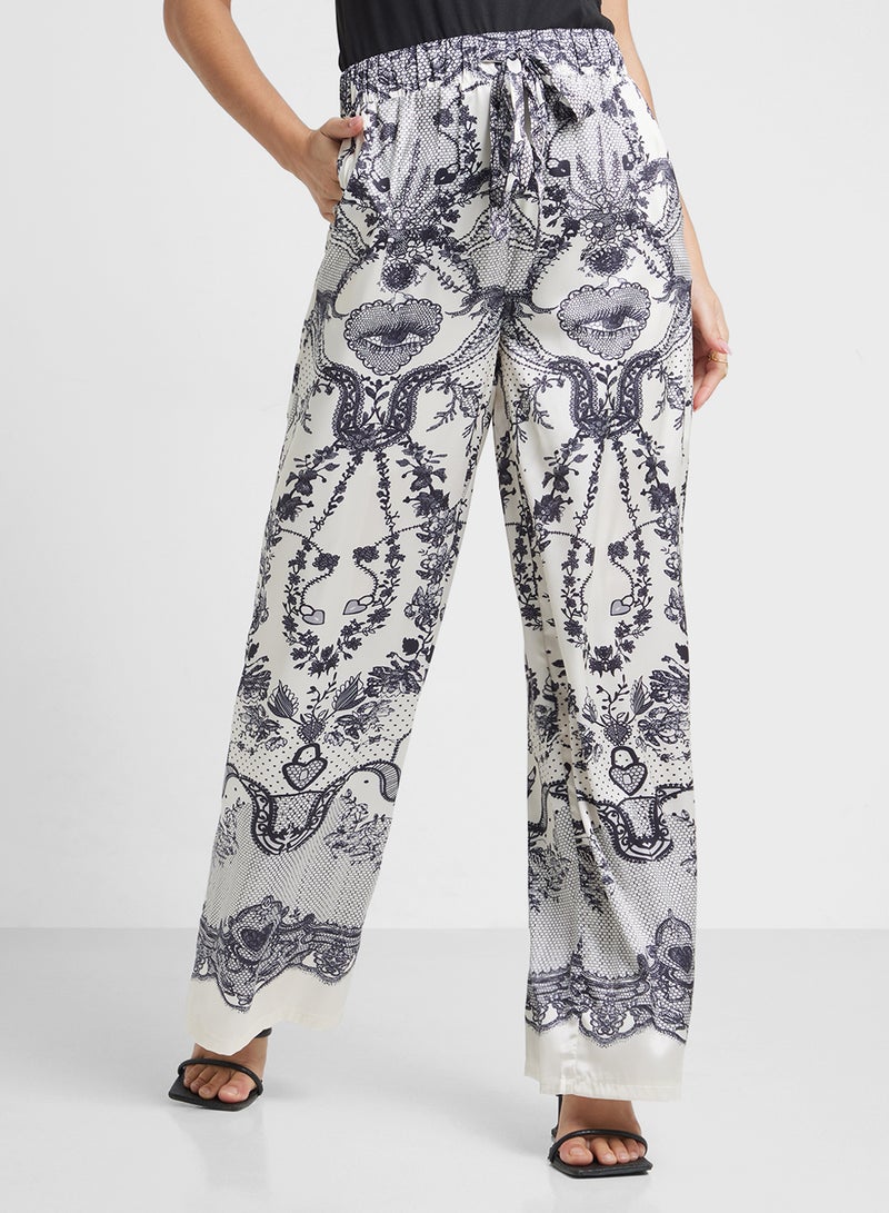 Khizana Monotal Print Top & Pant Skirt - Image 4