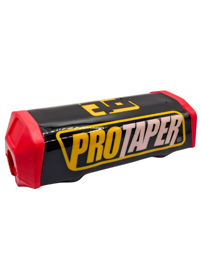 برو تابس وسادة مقود دراجة موتوكروس لقضيب المقود مع حماية فوم وأشرطة فيلكرو مقاس عالمي أحمر وأسود - Image 1