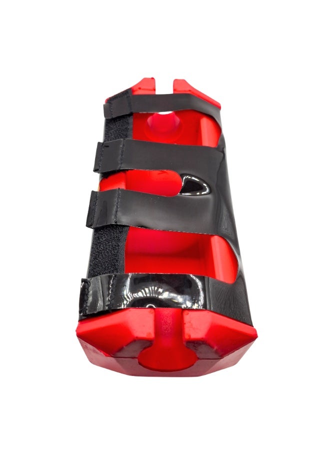 برو تابس وسادة مقود دراجة موتوكروس لقضيب المقود مع حماية فوم وأشرطة فيلكرو مقاس عالمي أحمر وأسود - Image 3