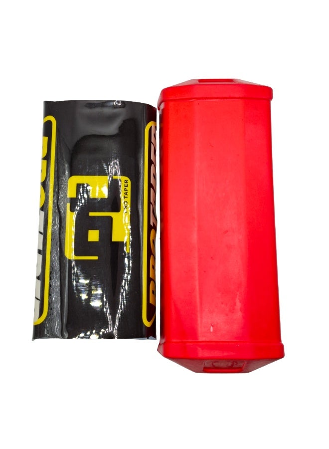 برو تابس وسادة مقود دراجة موتوكروس لقضيب المقود مع حماية فوم وأشرطة فيلكرو مقاس عالمي أحمر وأسود - Image 5