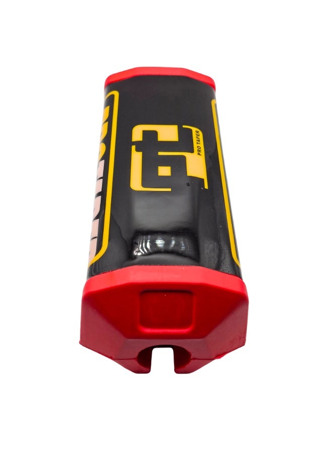 برو تابس وسادة مقود دراجة موتوكروس لقضيب المقود مع حماية فوم وأشرطة فيلكرو مقاس عالمي أحمر وأسود - Image 4