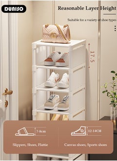 DUNISO 8-Tier Assembly Slim Black Shoe Rack for Entryway, DIY Shoe Storage Cabinet, Space-Saving Shoe Organizer for Small Spaces Entryway Hallway and Closet  - Image 2