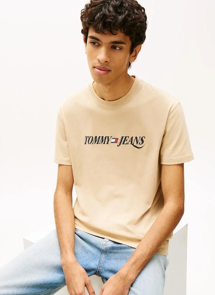 TOMMY JEANS  Logo Crew Neck Jersey T-Shirt for Men | Best Price UAE