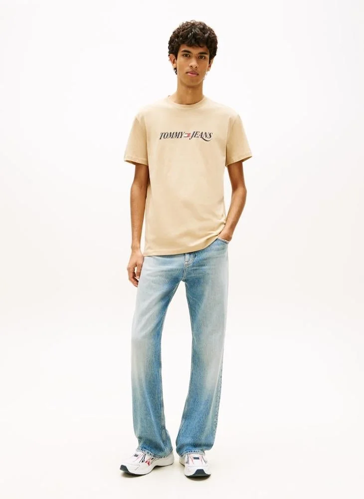 TOMMY JEANS  Logo Crew Neck Jersey T-Shirt for Men | Best Price UAE