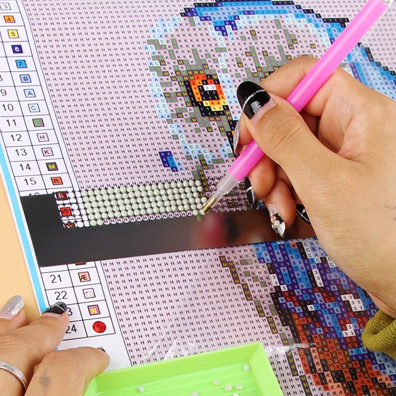 مجموعة أدوات رسم الماس DIY قلم غراء صينية بلاستيكية مجموعة تطريز خياطة 11 قطعة - Image 3
