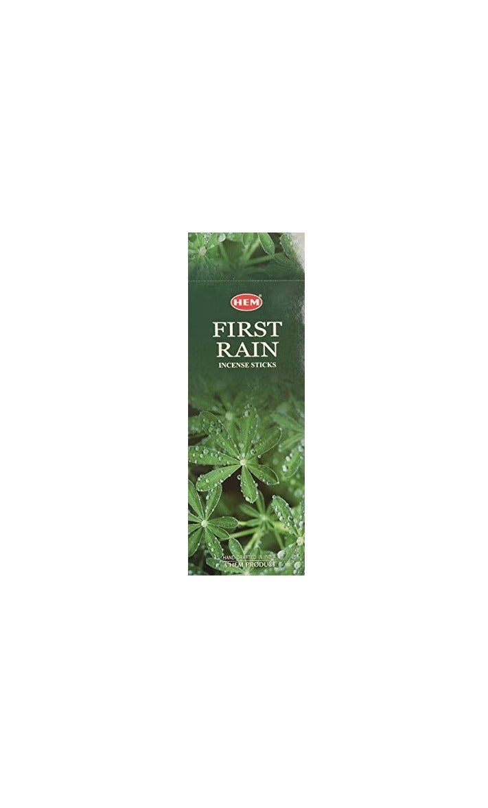 FIRST RAIN INCENSE STICKS 120 STICKS 6 BOXES INSIDE 9 INCHES LONG 20G PER BOX PERFECT FOR MEDITATION CREATING A SERENE AMBIANCE AND REVITALIZING YOUR SURROUNDINGS