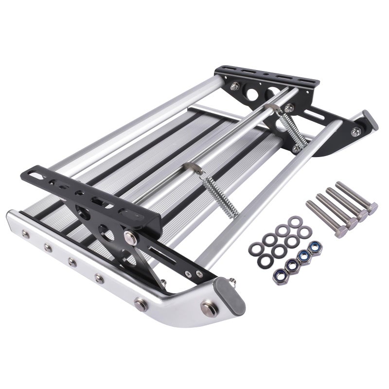 Flynsu Manual RV Step Single Ladder Step Telescopic Folding RV Entry Stair Replacement for RV Camper Van Motorhome Travel Trailer