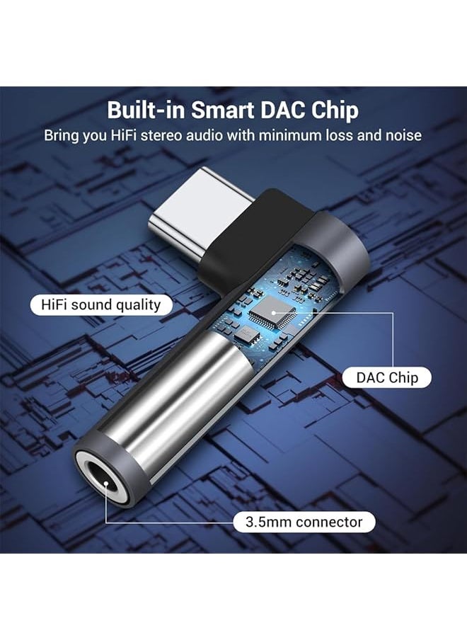 Usb C To 3.5Mm Audio Adapter Usb C Adapter Headphone Jack Adapter Headphone Splitter Plug & Play For Iphone 16 Pro Max 15 Pro Max Plus Galaxy S24 S23 Ultra S22 S21