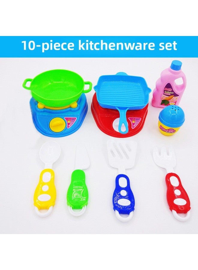 Children Cut Fruit Play House Toy Set Simulation Pizza Kitchen Stall Supply Girls Cut Joy-Color:NX218-3 Fruit Cut Cut Music 17 Piece Set - Image 5