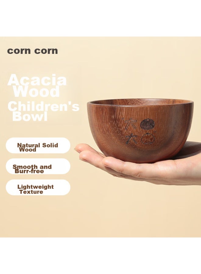 Corn Children's Tableware, Baby Feeding Bowl, Shatterproof, Cute Wooden Soup And Noodle Bowl, Home Complementary Food Bowl, New Model - Image 1