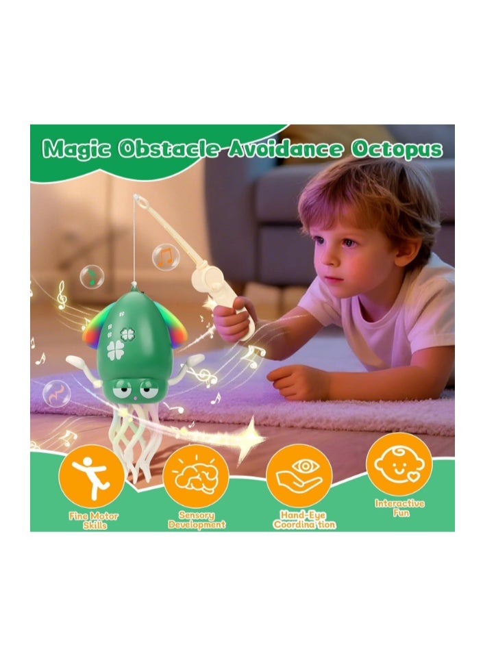 SKY-TOUCH Electric Dancing Octopus Toy, Rechargeable Crawling Octopus Toy with LED Light ＆ Music, Funny Electric Baby Sensory Toys, Magical Dancing Toys for 3 + Year Old Boys Girls - Image 3