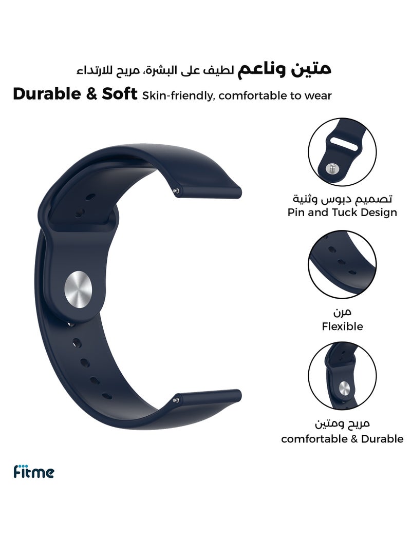 FITME Clip Silicone Band For Garmin Forerunner 245 / 245 Music / Forerunner 645 / 645 Music / Forerunner 55 / Vivoactive 5 / Vivoavtive 3 (20mm) - Image 2