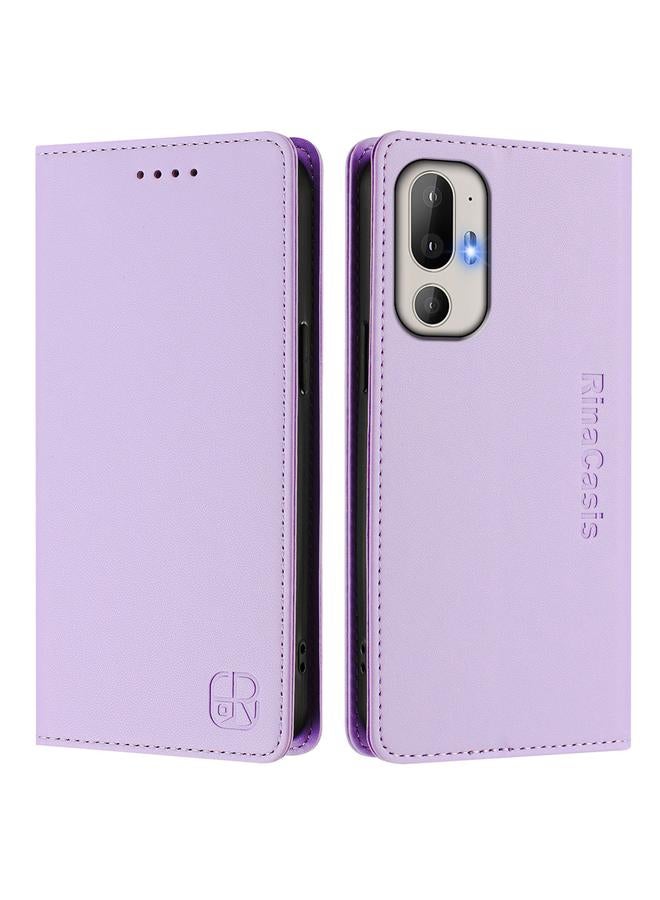 S-TOP Case For HTC U24 Pro RC01 Dual-Folded Magnetic Suction RFID Leather Phone Case - Image 2