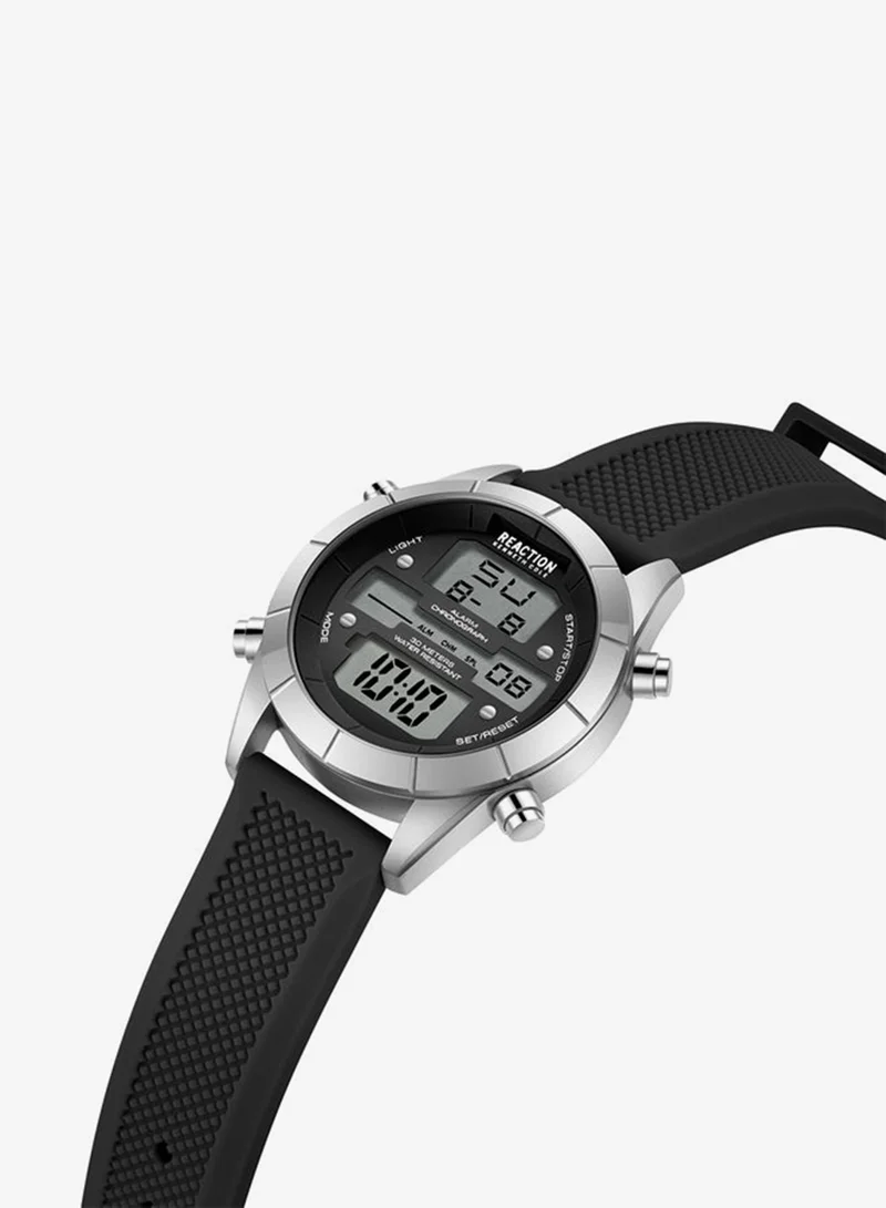 Kenneth Cole Reaction Kenneth Cole Reaction Digital Gents Watch With Black Silicon Strap 44mm - KRWGP9005201