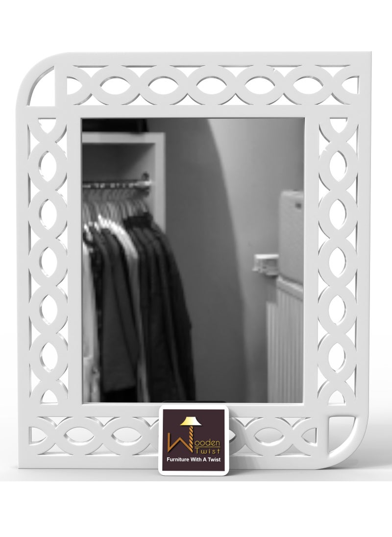 Wooden Twist Modern Decorative Wooden Wall Mirror Bathroom Mirror  - Image 2